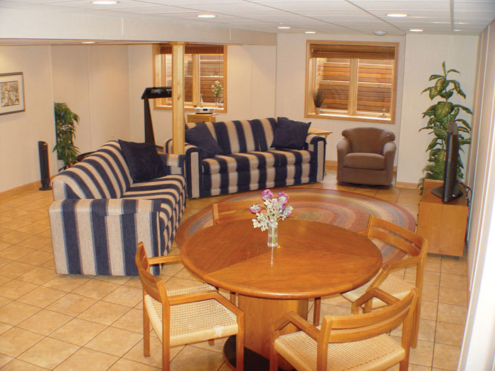 Waterproof Finished Basement Floor Tiles In Rochester Penfield Thermaldry Basement Flooring Floor Tiles